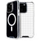 White Grid iPhone 15 Pro MagSafe Case